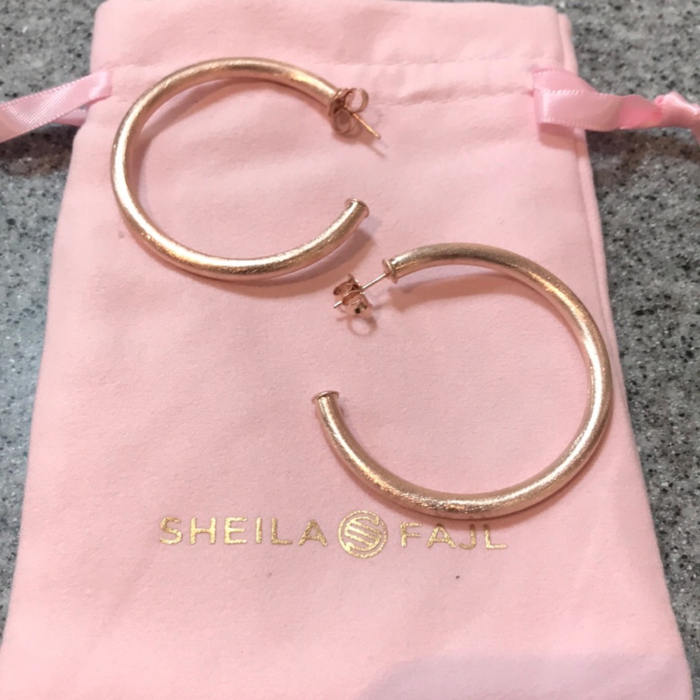 Rose gold hoops